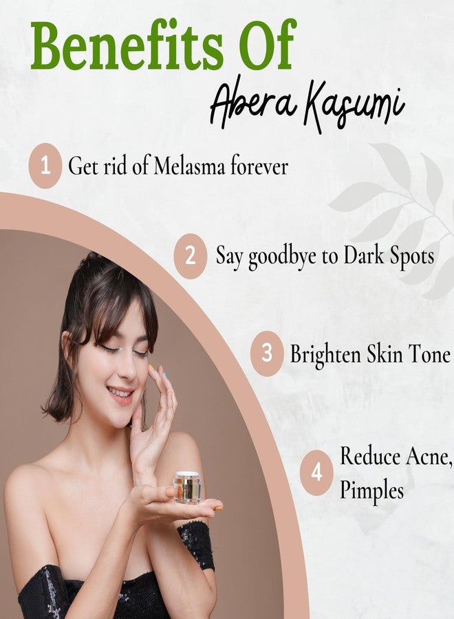 ABERA Kasumi Glowing Cream, Melasma Treatment with Niacinamide & HA, Dark Spot Remover For Face, Reduce Fine Lines, Wrinkles, Anti-aging, Red Ginseng Extract, Melasma Cream (0.7 Oz Per Item) - Image 2